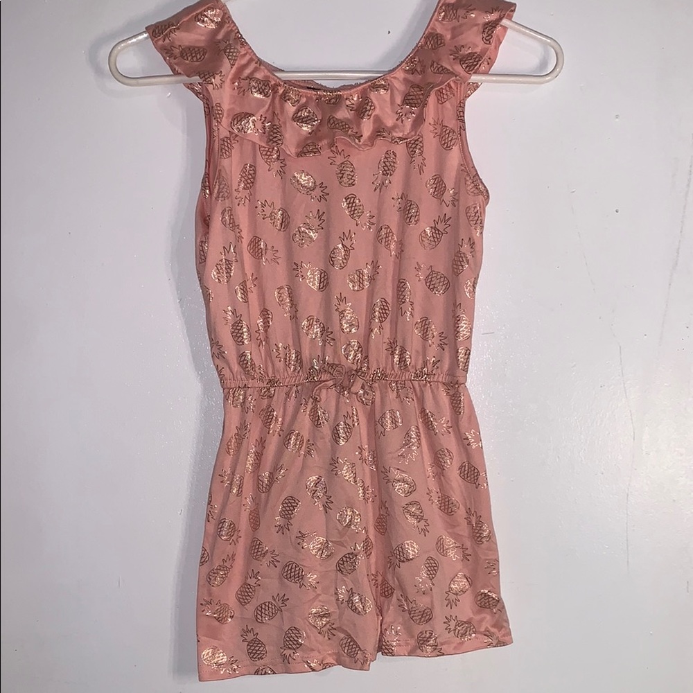 Pink Pineapple Print Kids Bodysuit